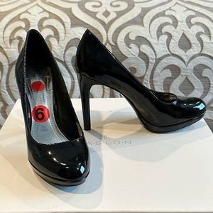 BCBGeneration black patent pumps, size 6